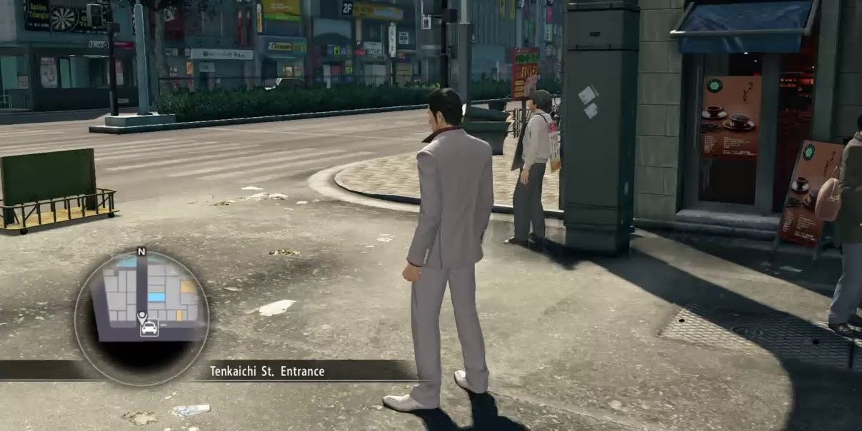 Kiryu standing in Yakuza Kiwami