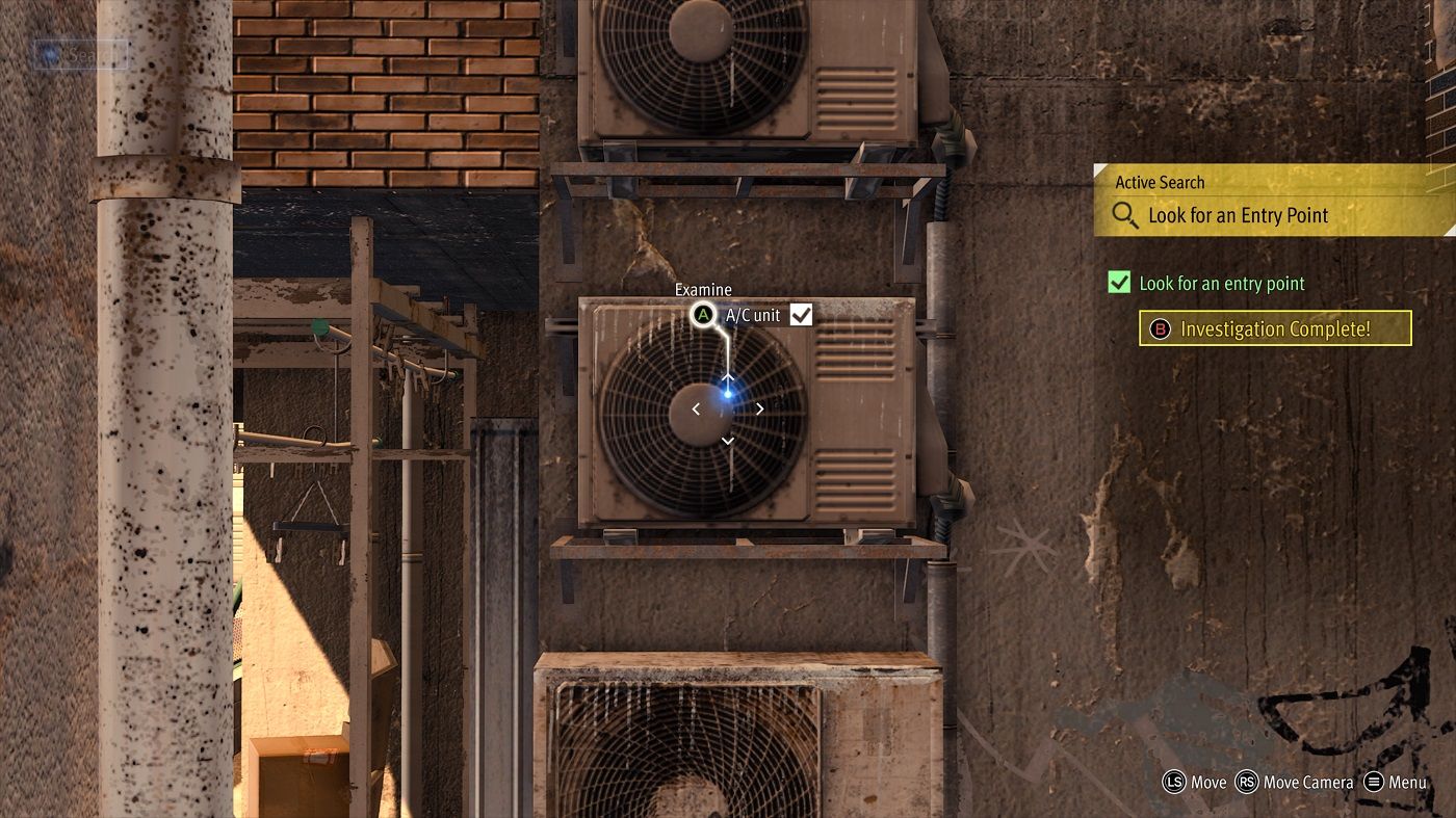 Lost Judgment  looking for an entry point - finding the AC unit