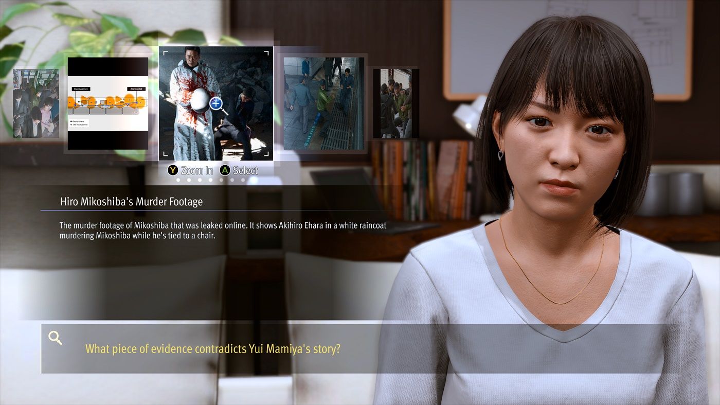 Lost Judgment showing Mamiya the murder footage