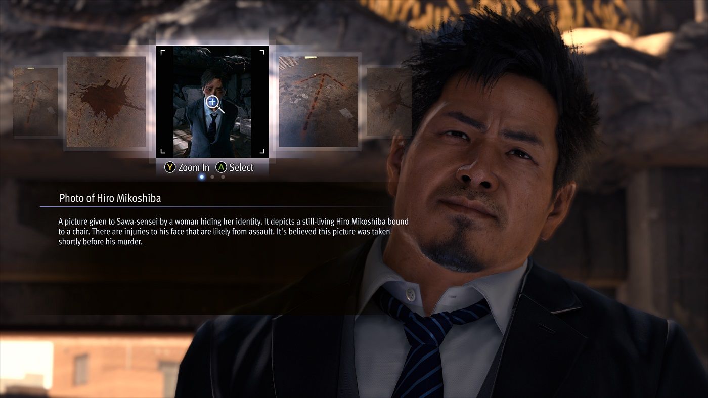 Lost Judgment showing watanbe evidence