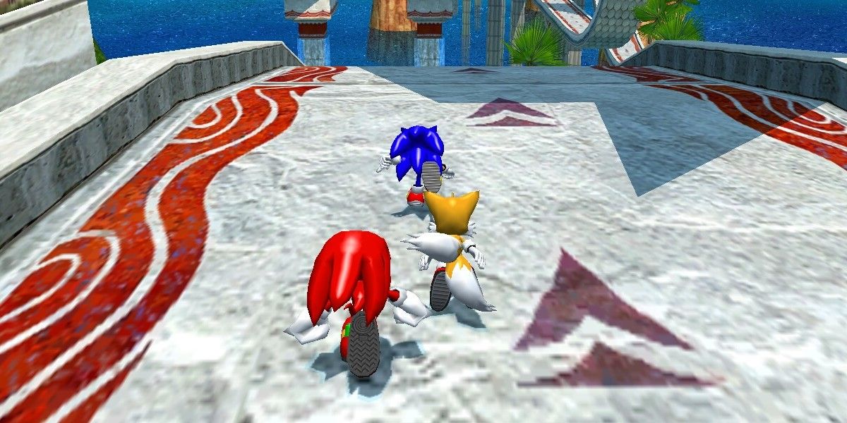 Sonic, Knuckles, and Tails.