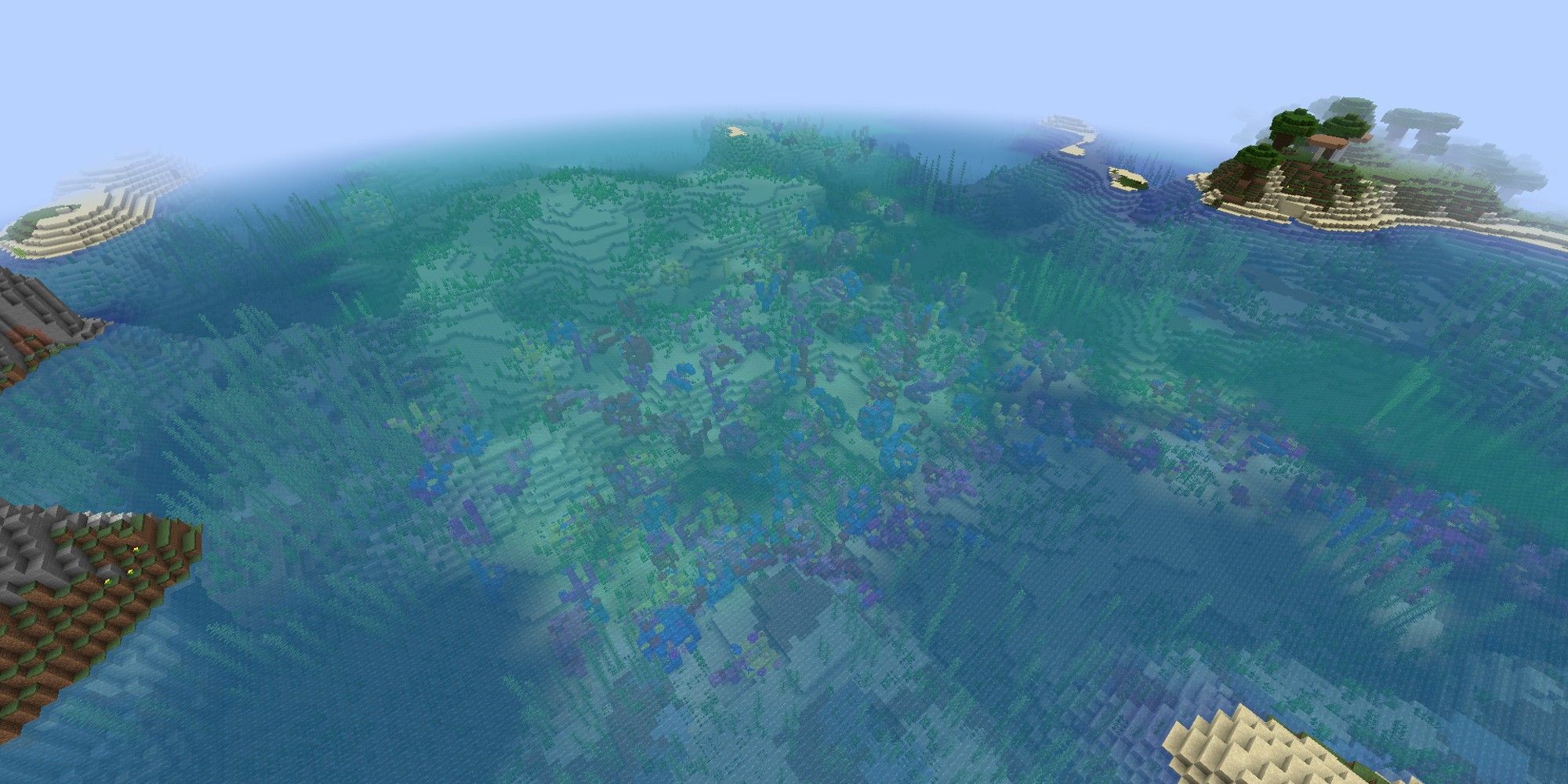 warm ocean biome from above