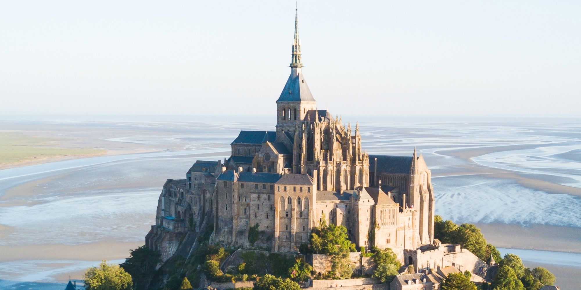 Mont-Saint-Michel tidal island abbey in France