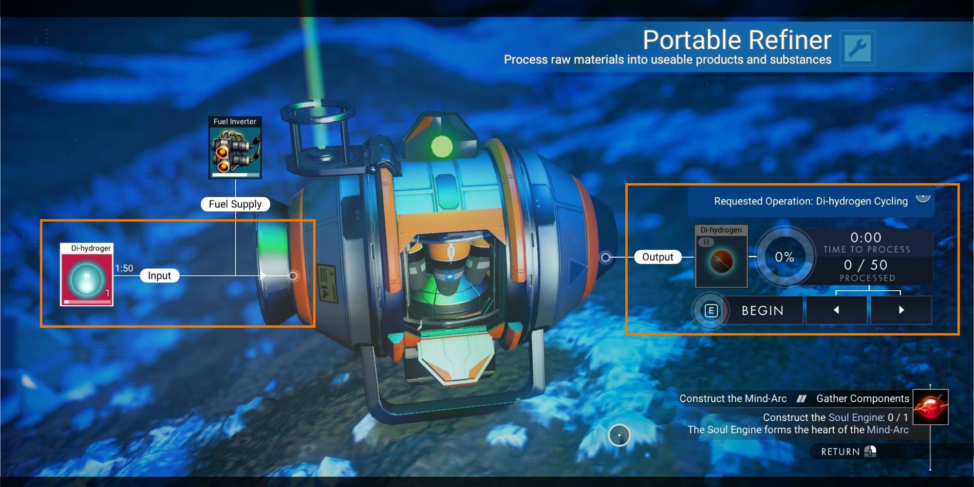NMS refine di-hydrogen jelly