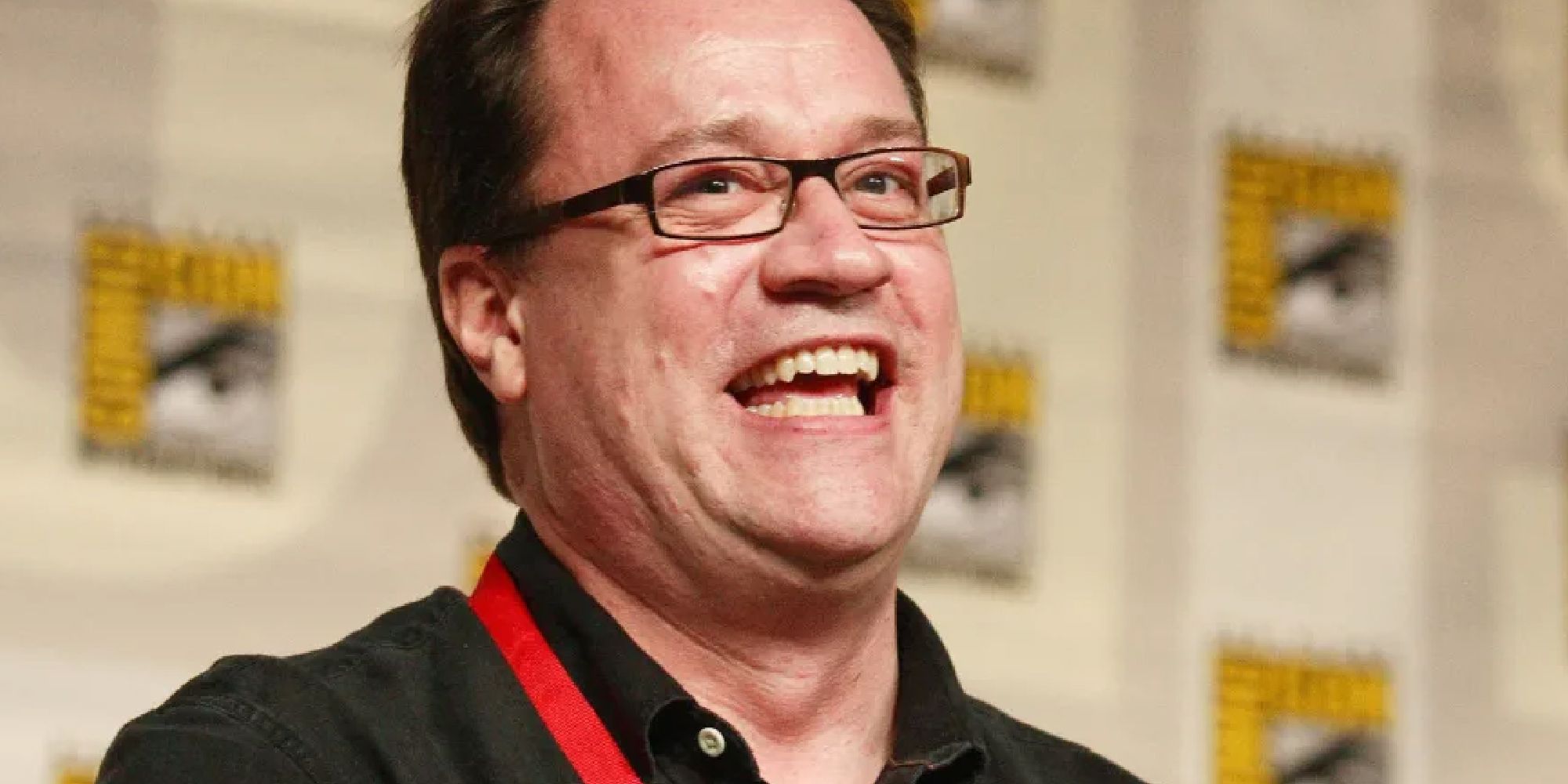 Russell T Davies laughing at ComicCon