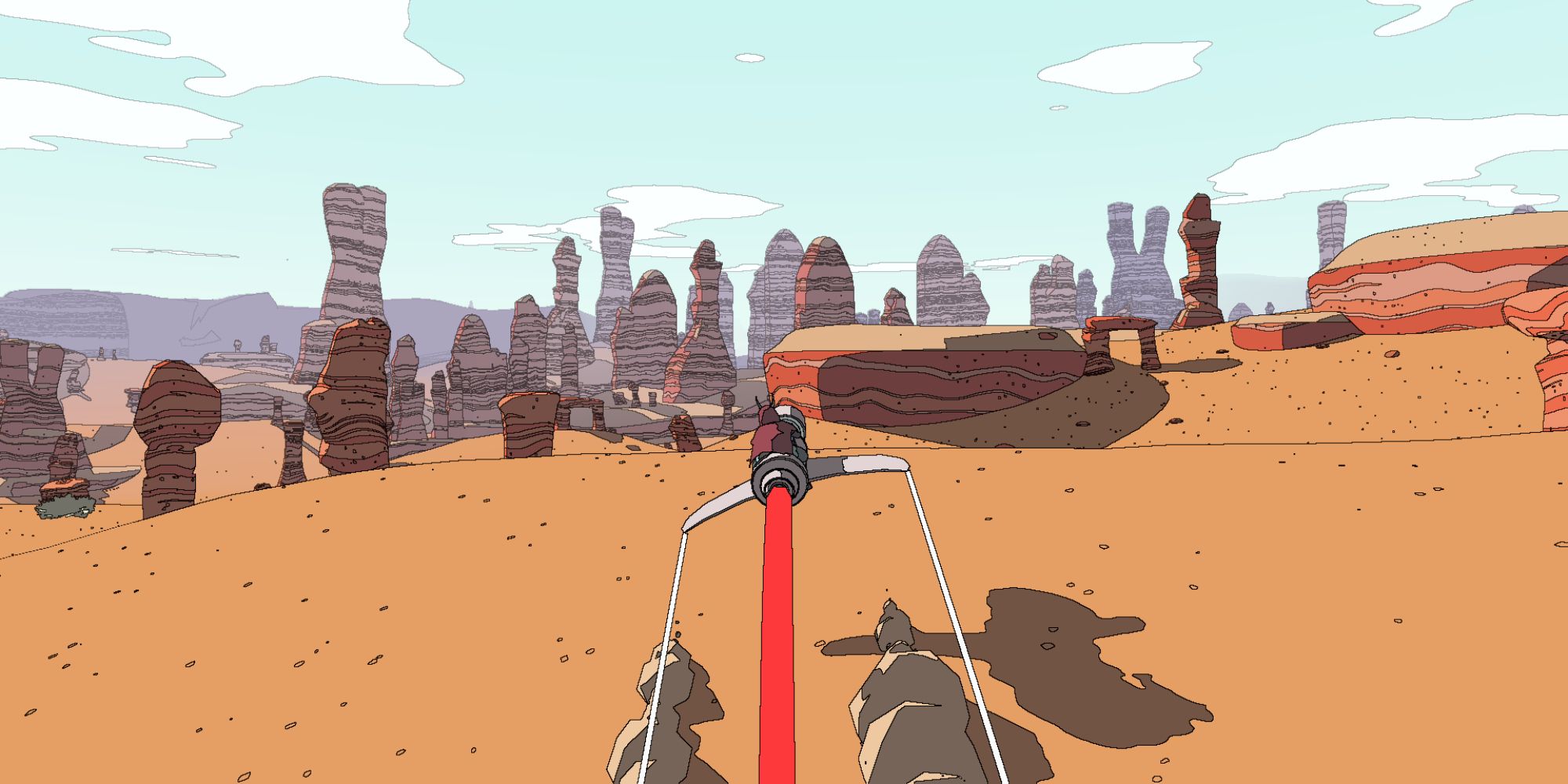 Sable Riding Bike Over Dunes