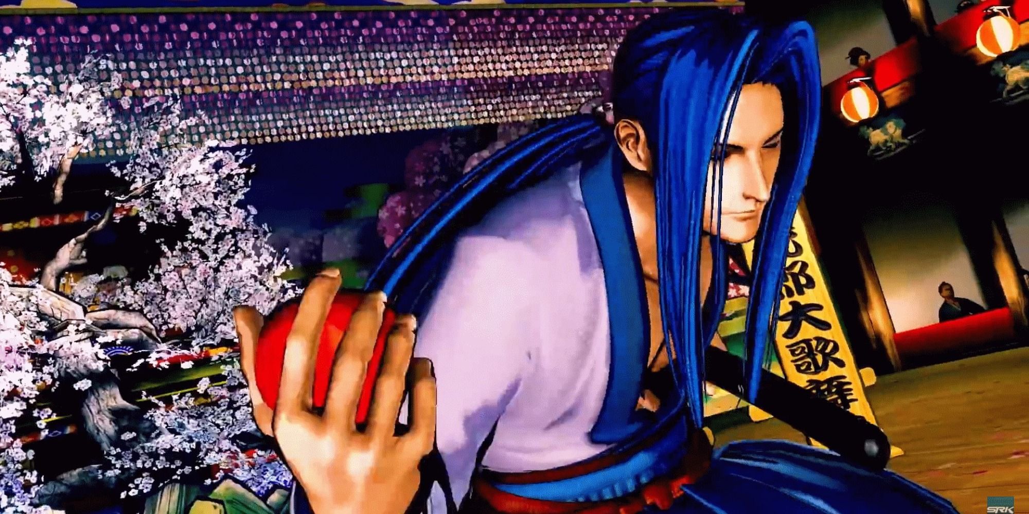 Samurai Shodown Ukyo with an apple