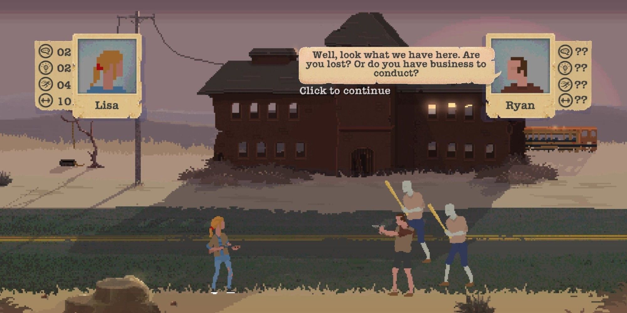 Lisa attacked by a group of men
