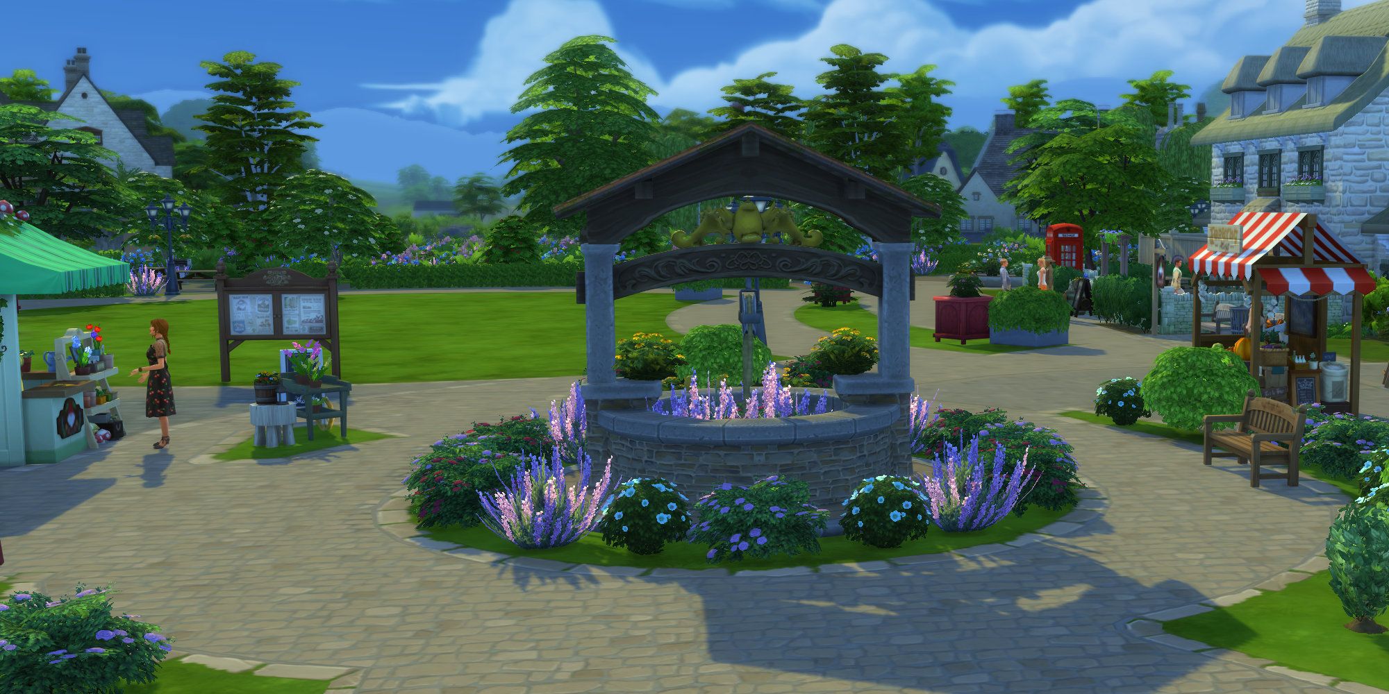 Sims 4 cottage living village square