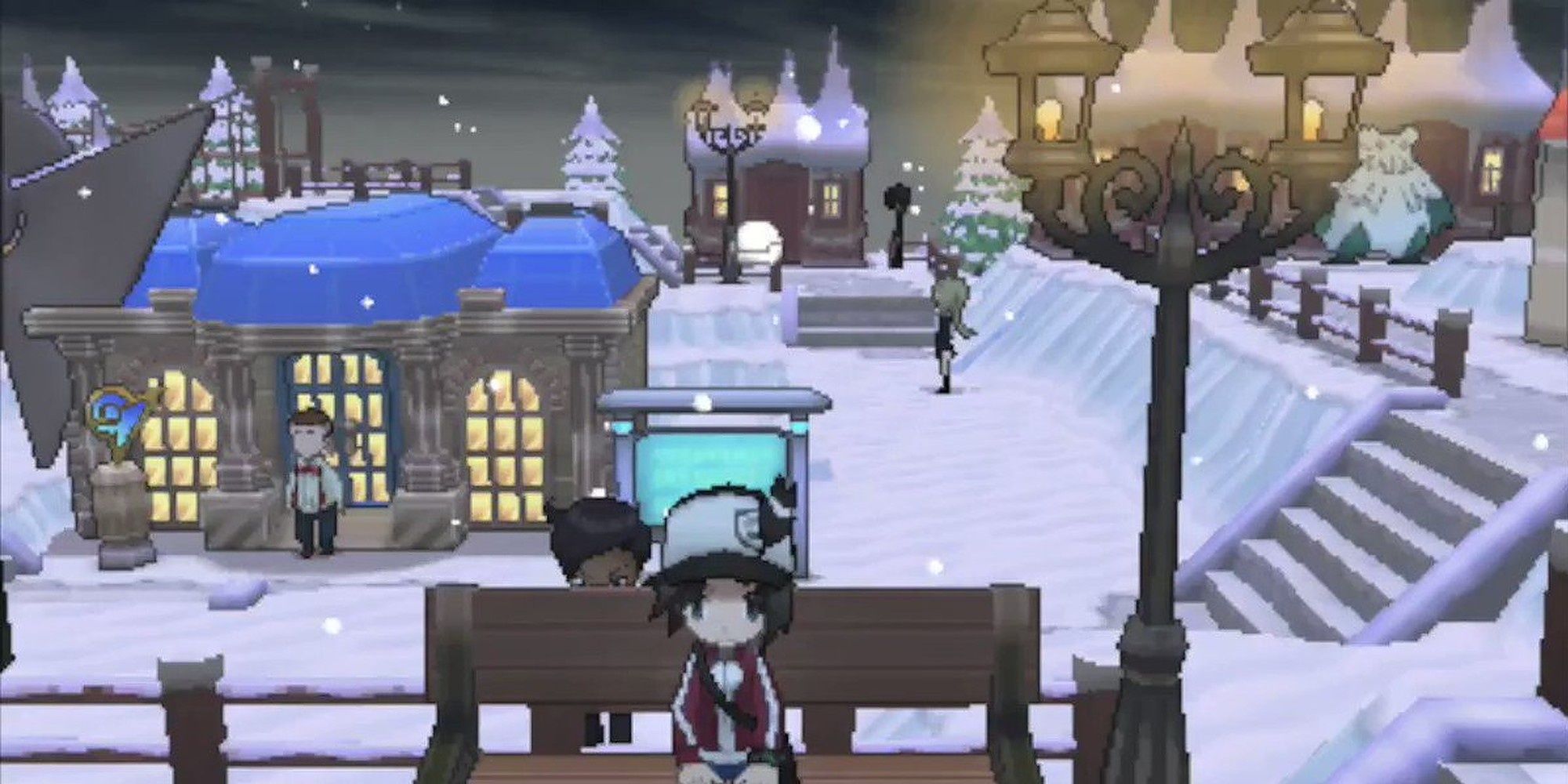Snowbelle City and Calem in Pokemon X & Y