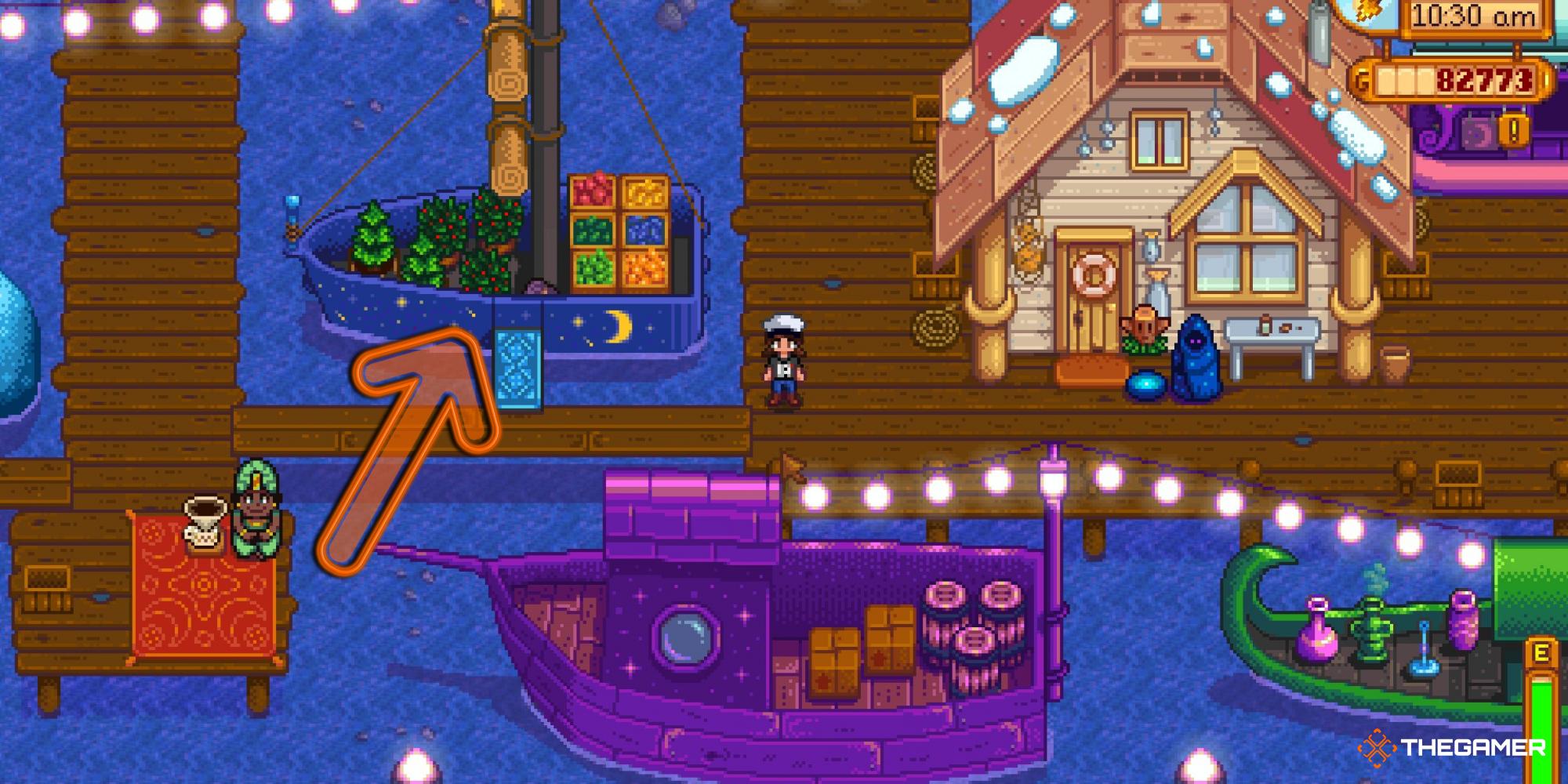 Stardew Valley Night Market - Holiday Decorations Merchant Location