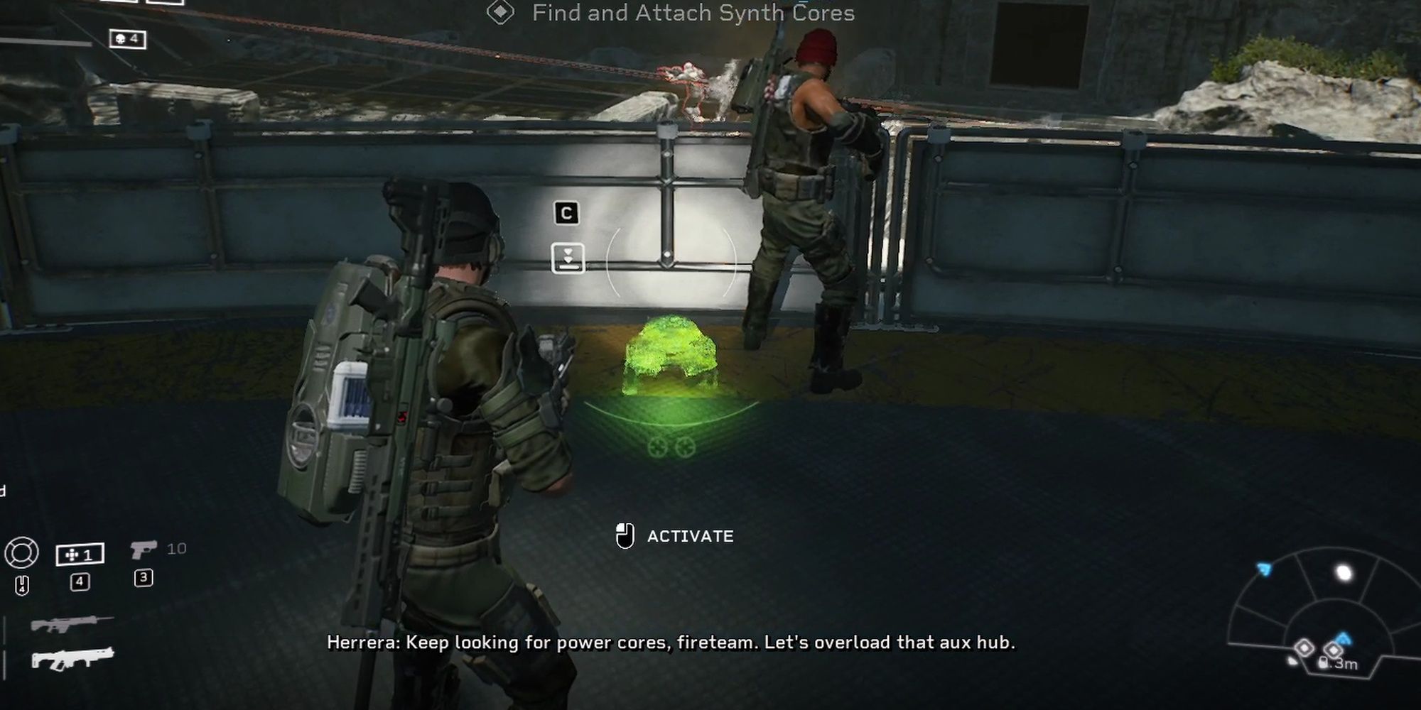 Aliens: Fireteam Elite Support Drone Placement Overlay