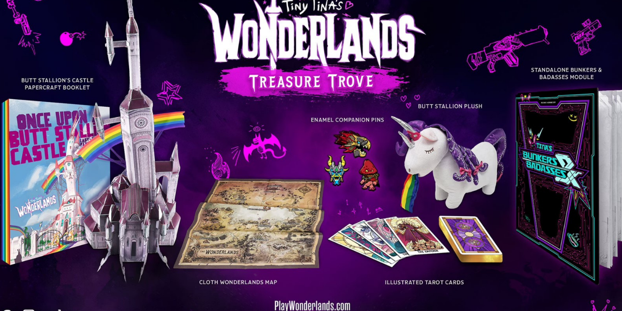 Tiny Tina's Wonderlands Treasure Trove contents
