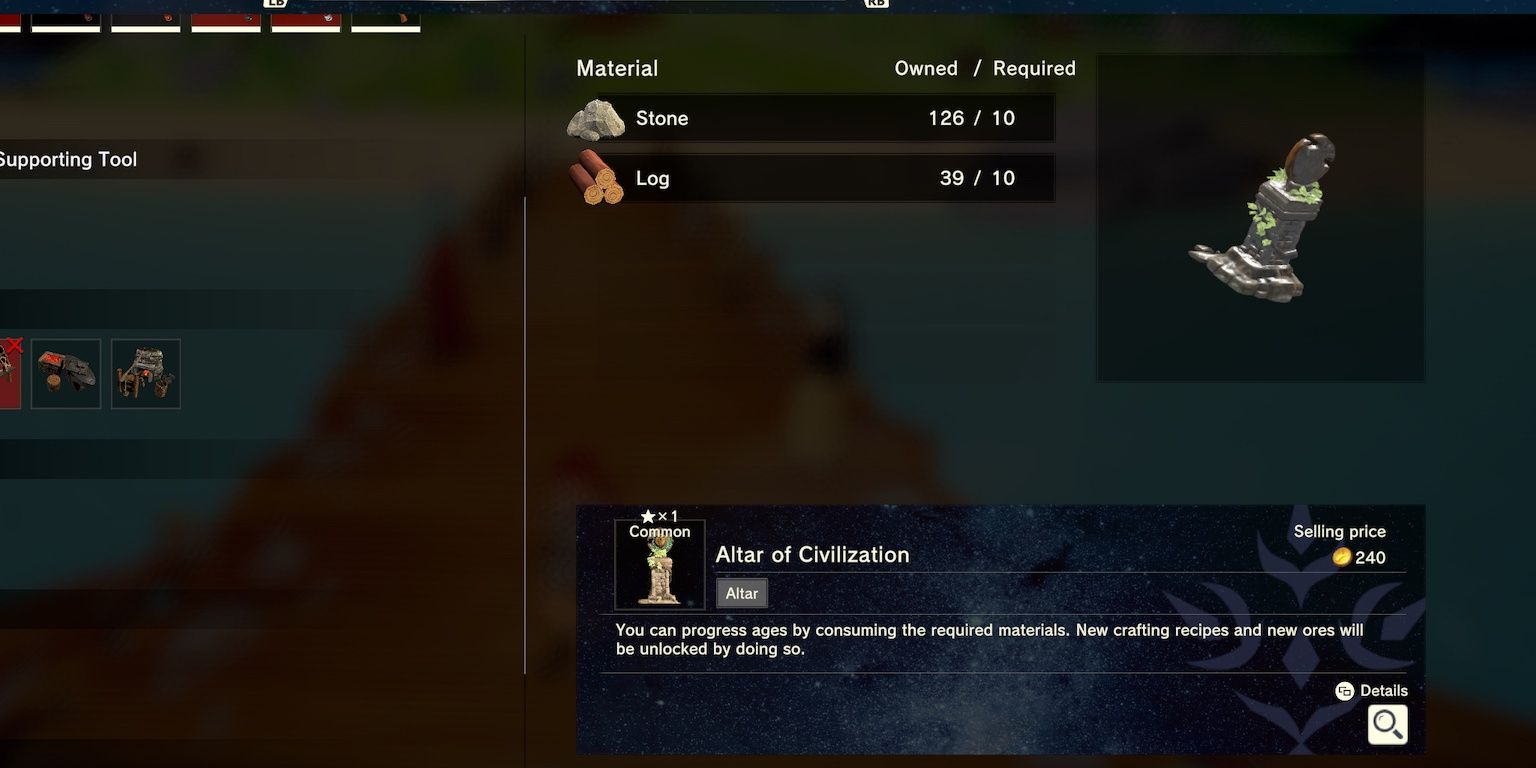 altar of civilization crafting item in craftopia