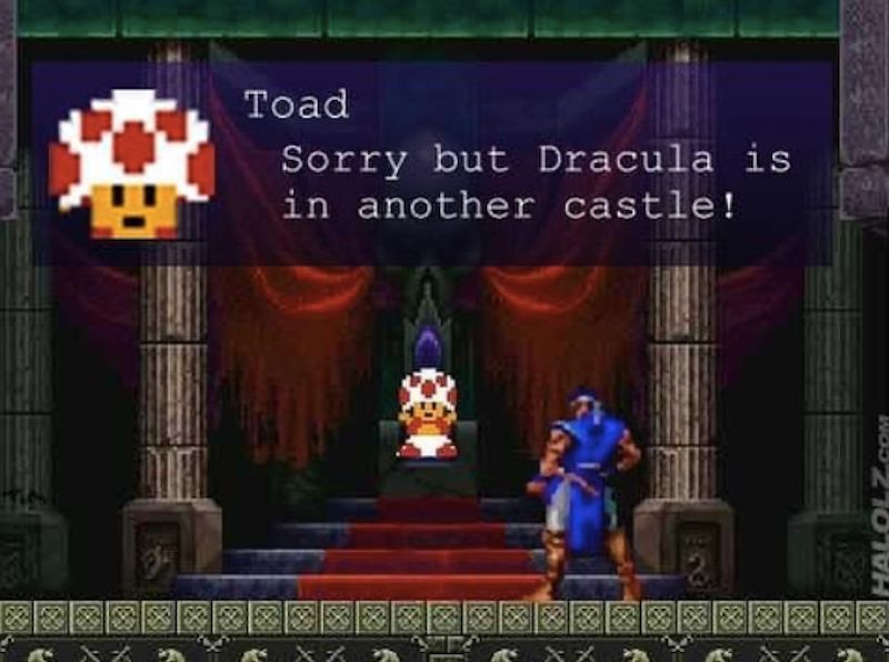 castlevania your dracula is in another castle meme
