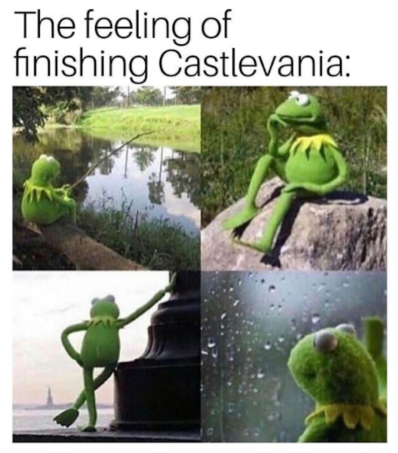 castlevania kermit meme