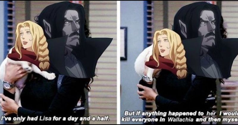 castlevania lisa in the meme "I've only had her a day and a half but if anything happened to her..."