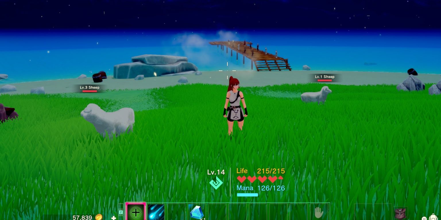 character with sheep in craftopia