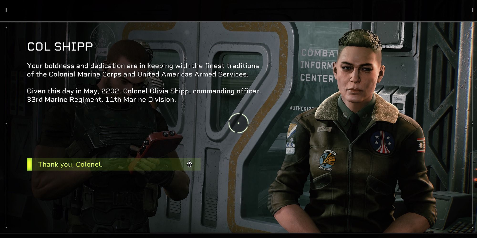 col shipp aliens fireteam elite