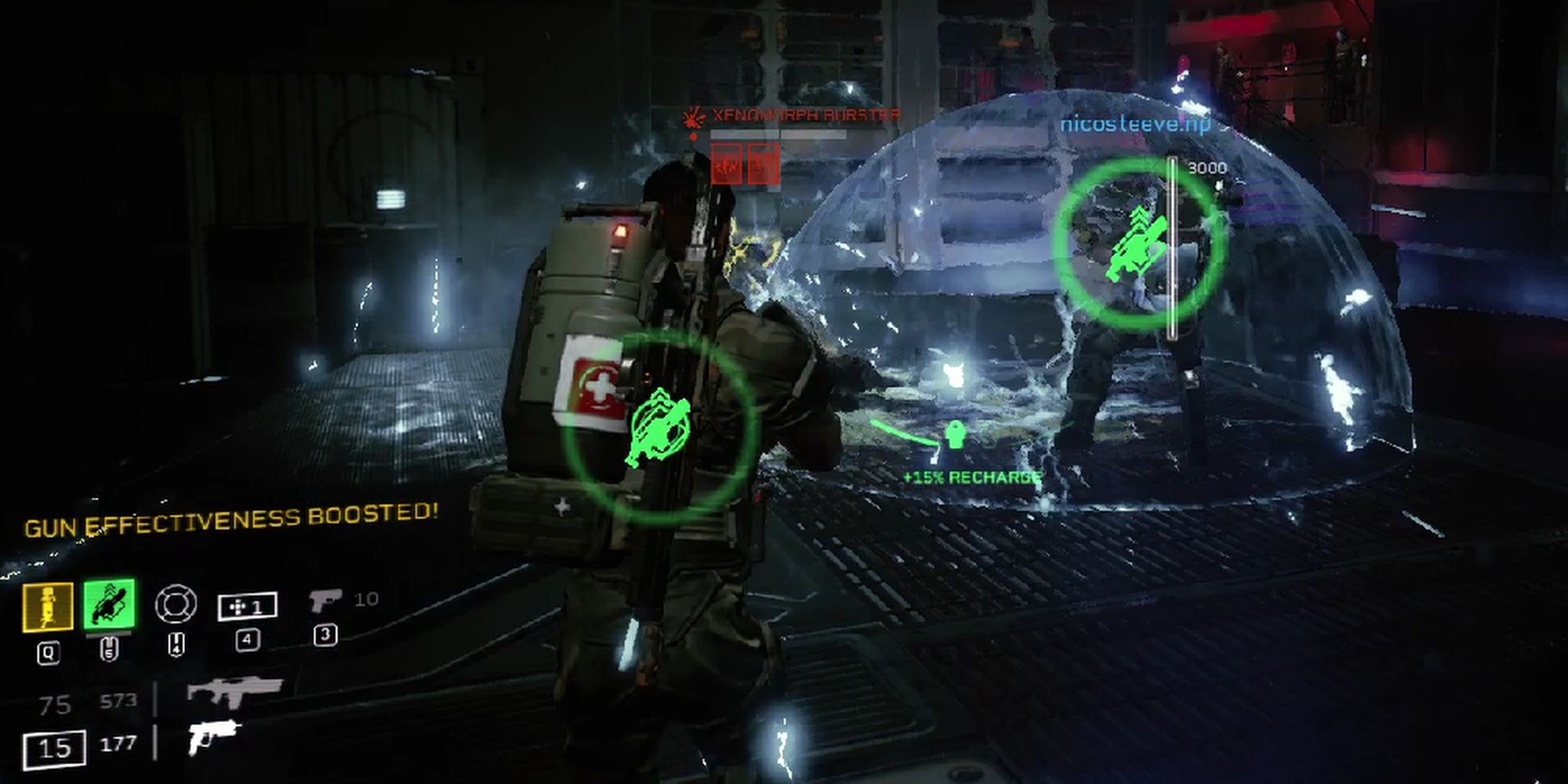 Aliens: Fireteam Elite Docs Combat Stim Ability Activating And Showing Onscreen