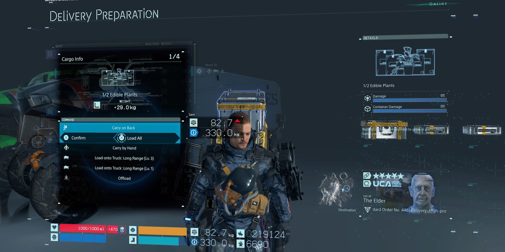 death stranding preparation load all