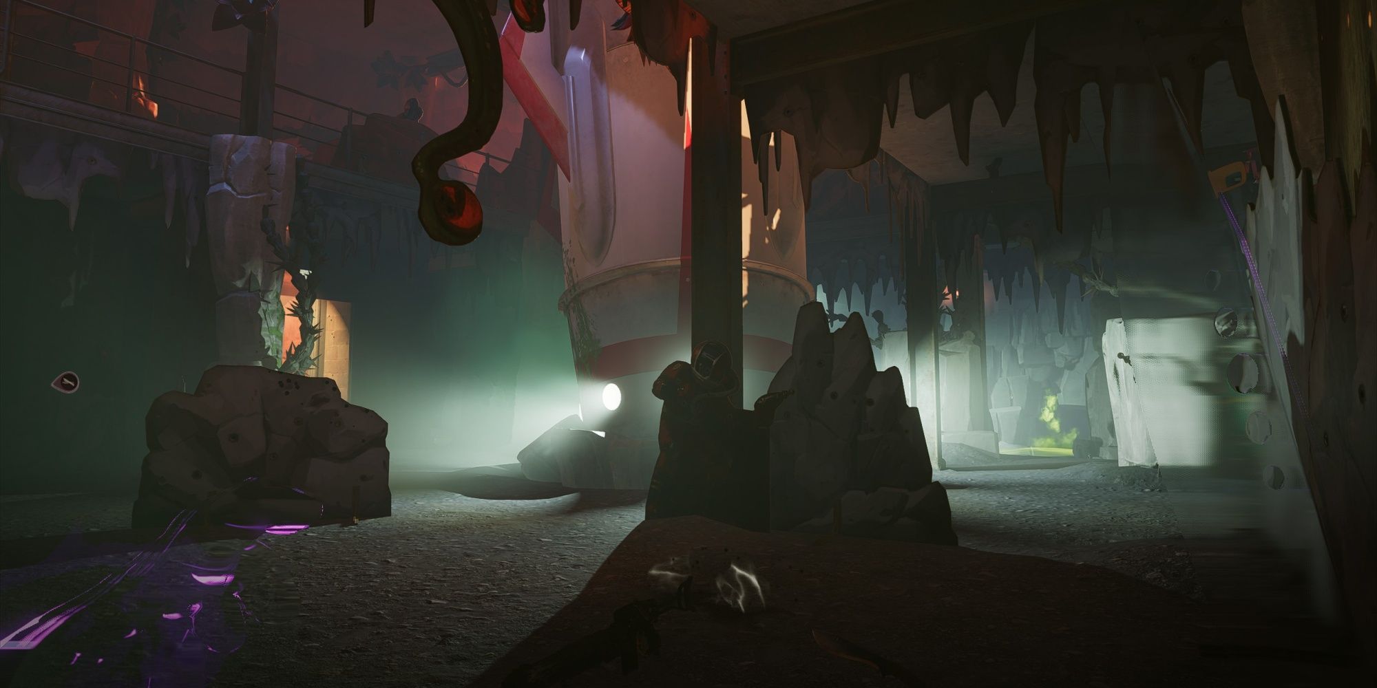 Deathloop Updaam Condition Detachment 2-BIT wide view of underground cave