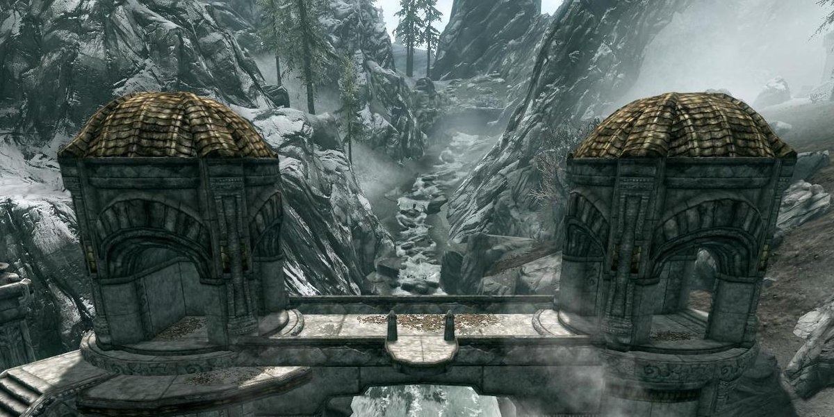 deep folk crossing screenshot of gorge, river and bridge 