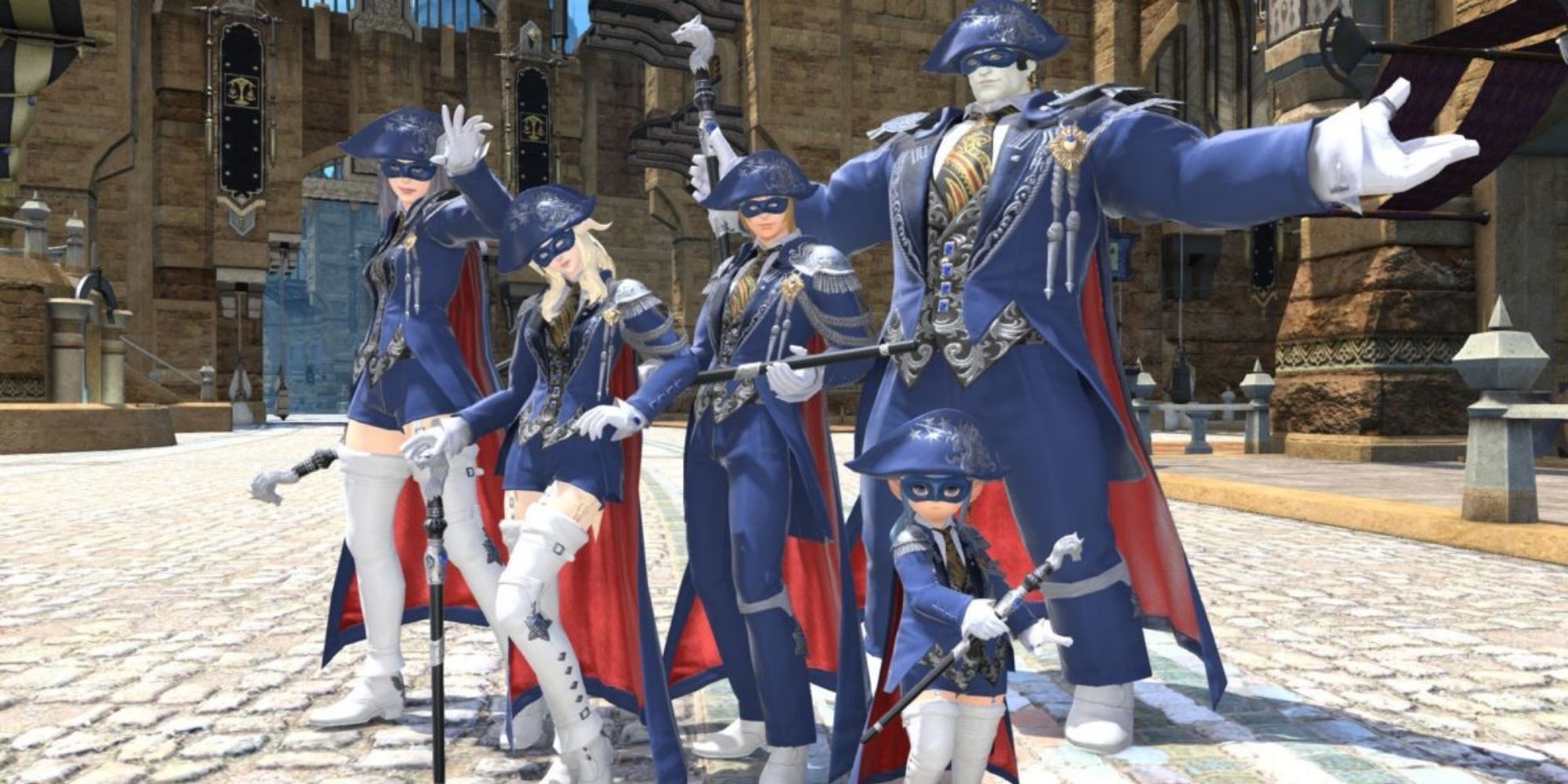 ffxiv  blue mages gathered in Uldah