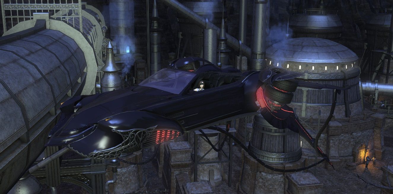 The regalia mount airborne in Final Fantasy 14.