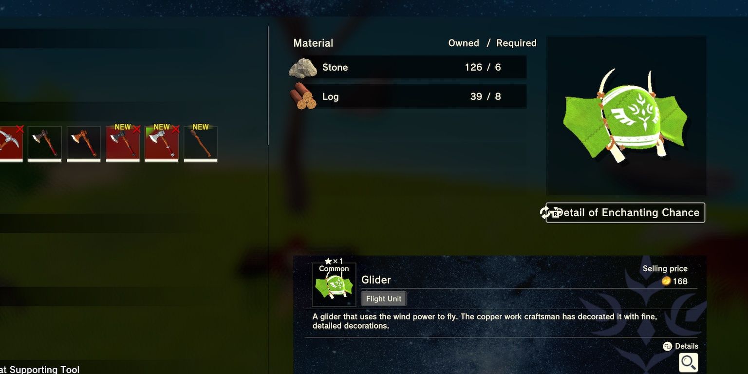 glider crafting item in craftopia