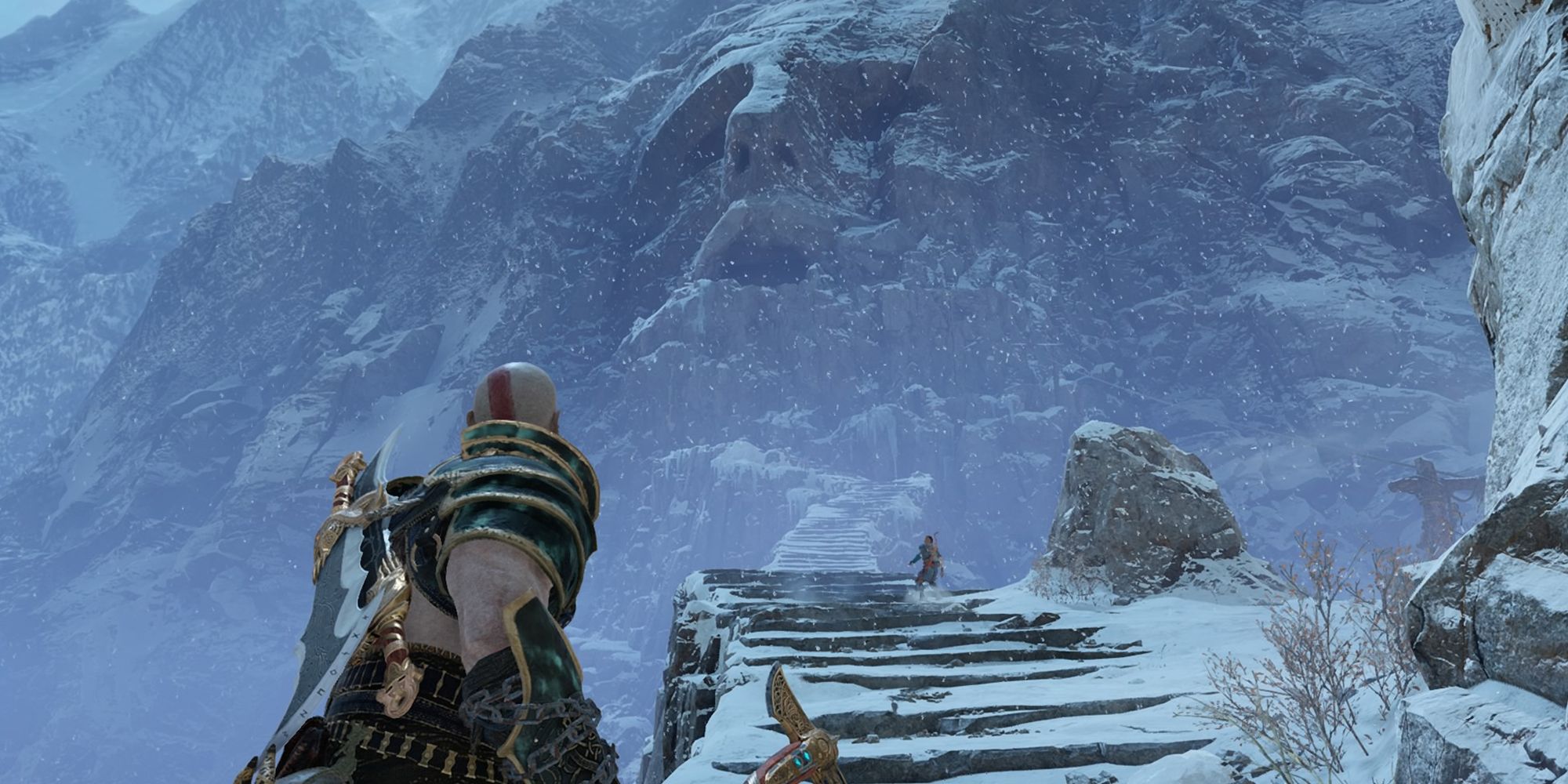 god of war stone face