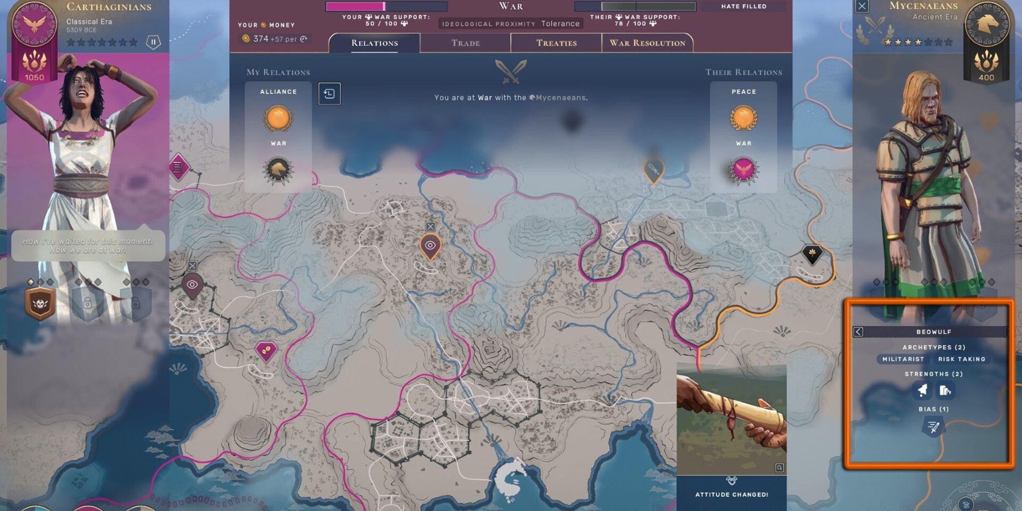 AI persona beowulf with trait screen highlighted