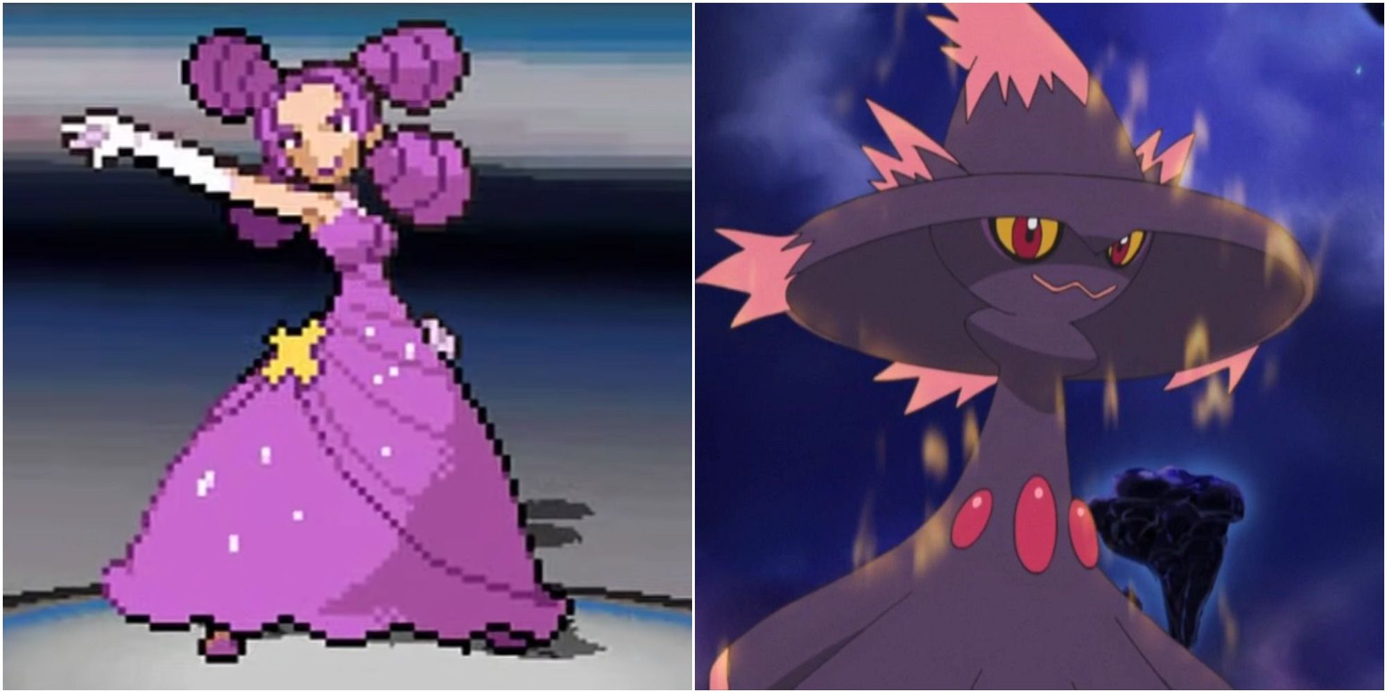 Fantina in Pokemon Black 2 & White 2 and Mismagius in the Pokemon anime