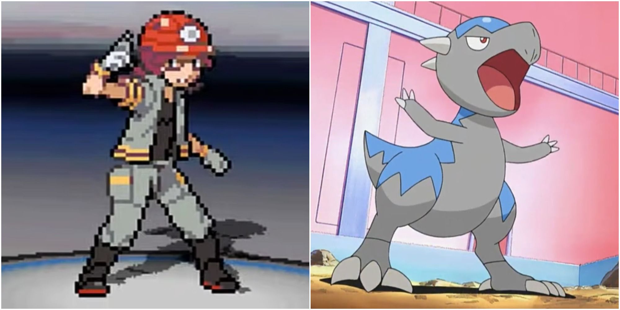 Roark in Pokemon Black 2 & White 2 and Cranidos in the Pokemon anime