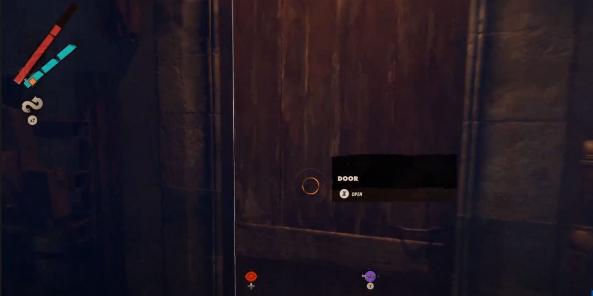 wooden door  left to the moxie