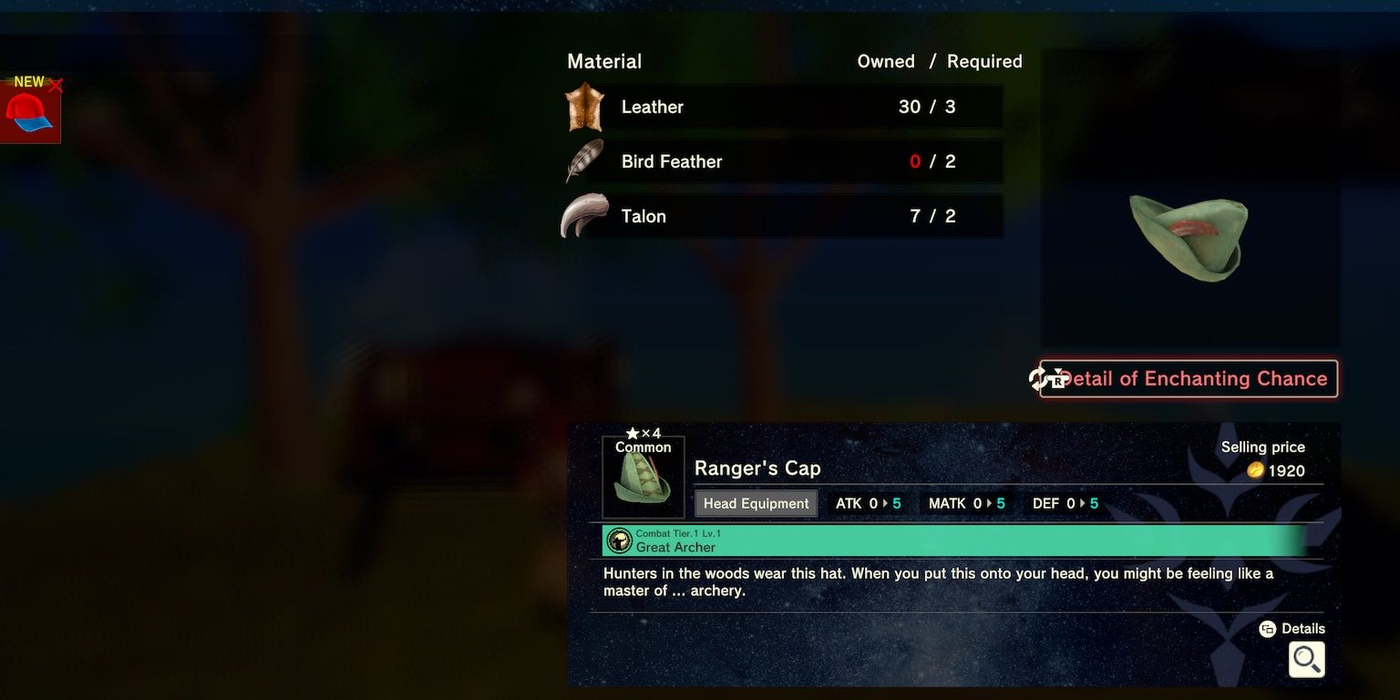 robin hood looking hat in craftopia