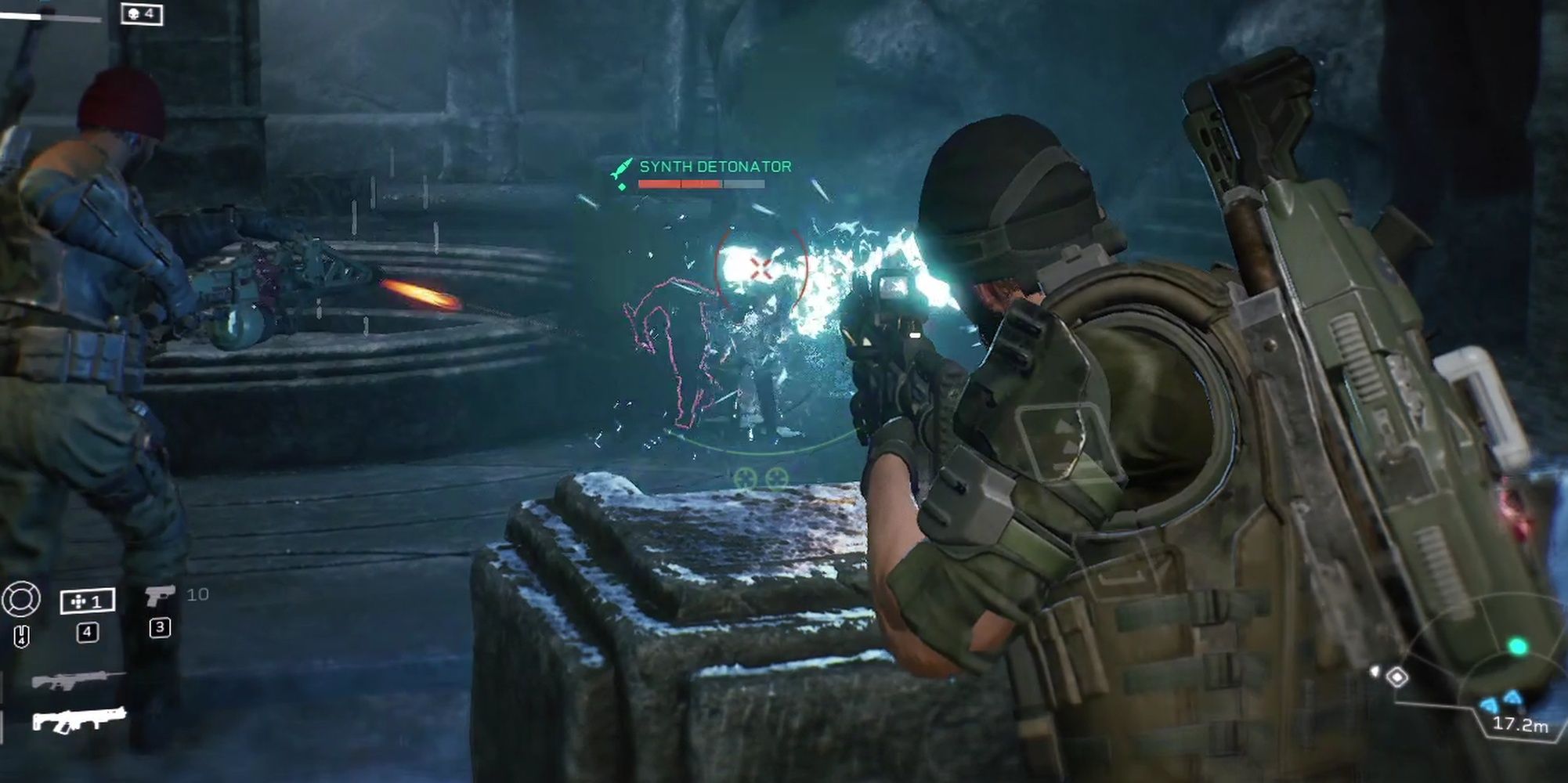 Aliens: Fireteam Elite Recon Taking Shots From Rear Of Squad