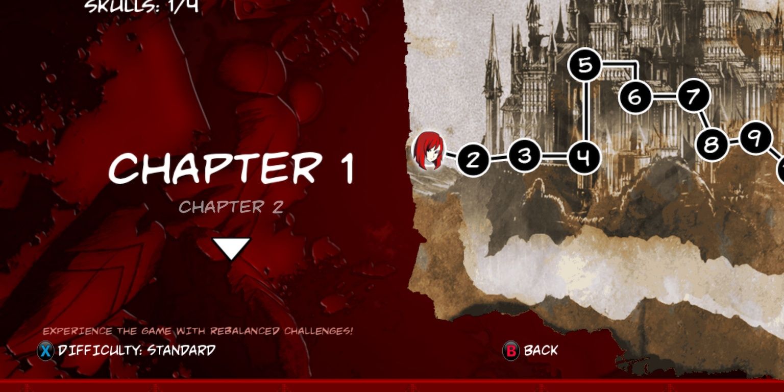stage selection menu in bloodrayne