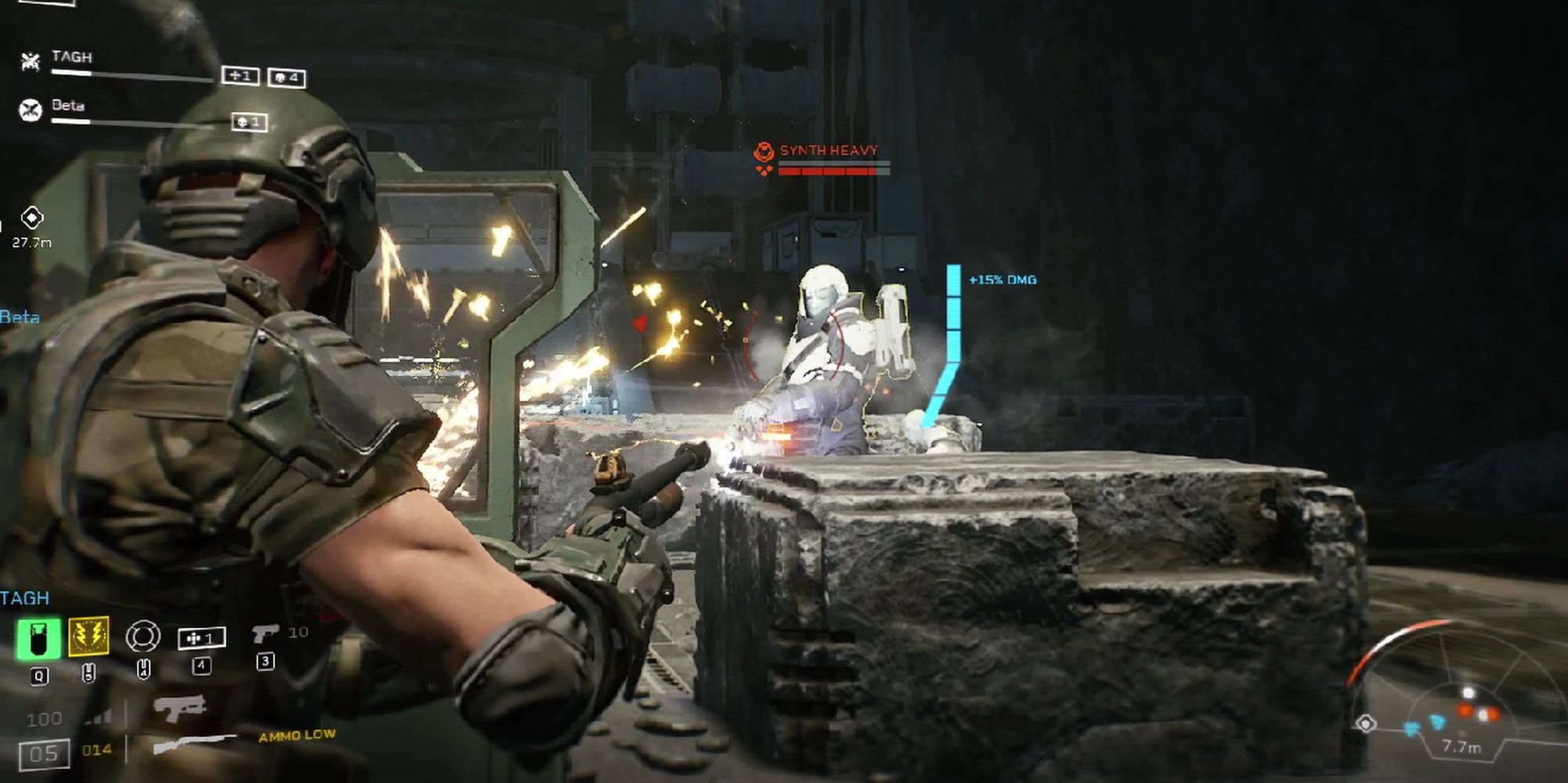 Aliens: Fireteam Elite Phalanx Blocking Synth Heavy Ranged Attack With Shield