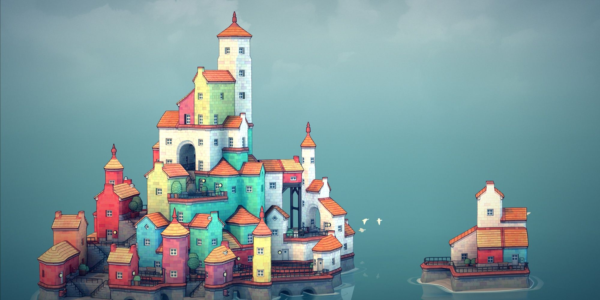 townscaper town hamlet design on water screenshot