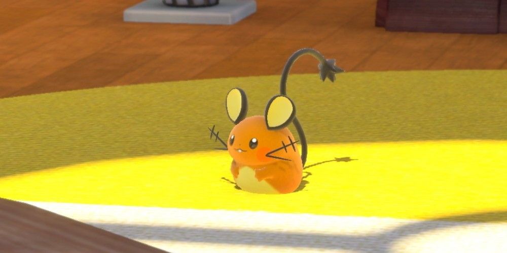 Dedenne on rug. 