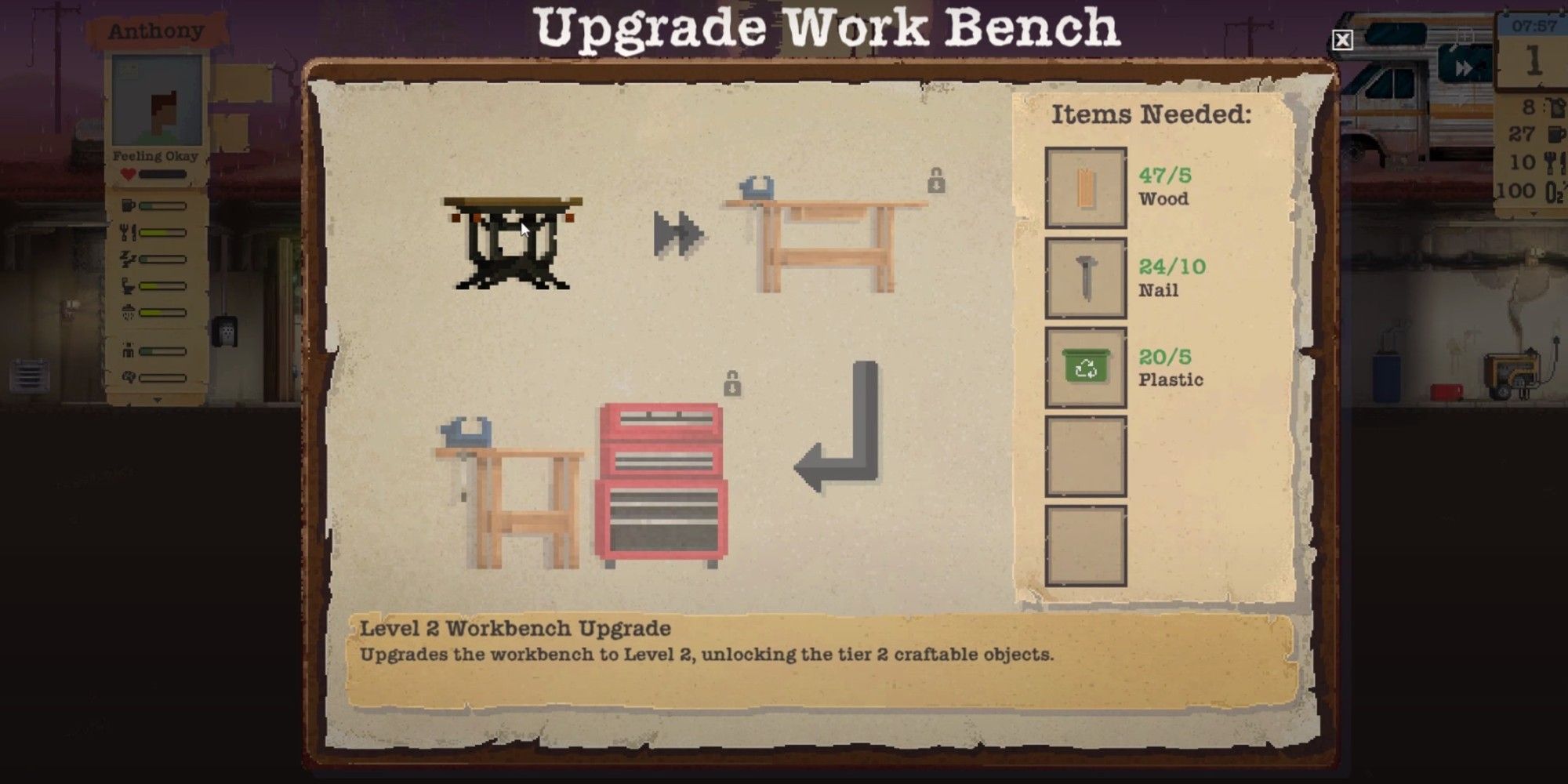 Crafting an upgrade