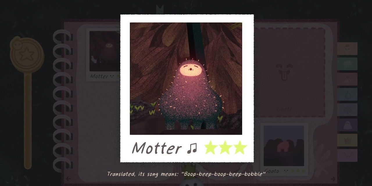A photo of a brown, fuzzy, but bristly creature that is round and stands on four stumpy legs while it sings a song