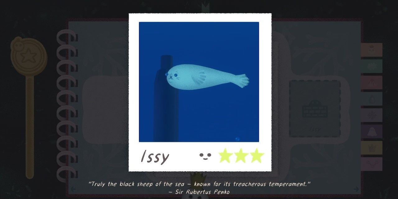 Photo of Issy swimming through the dark ocean from afar