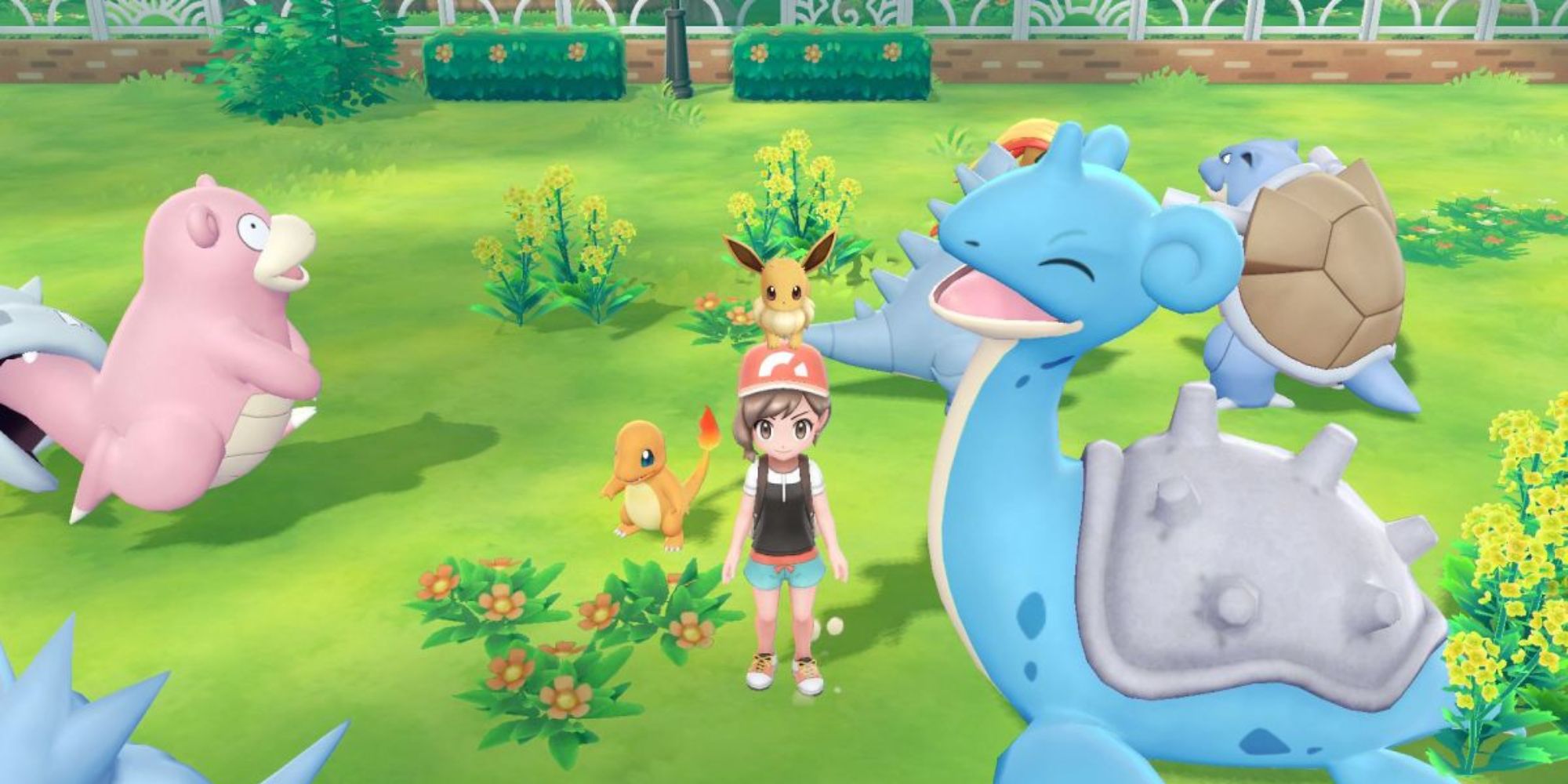 A Group of Pokemon In Let's Go
