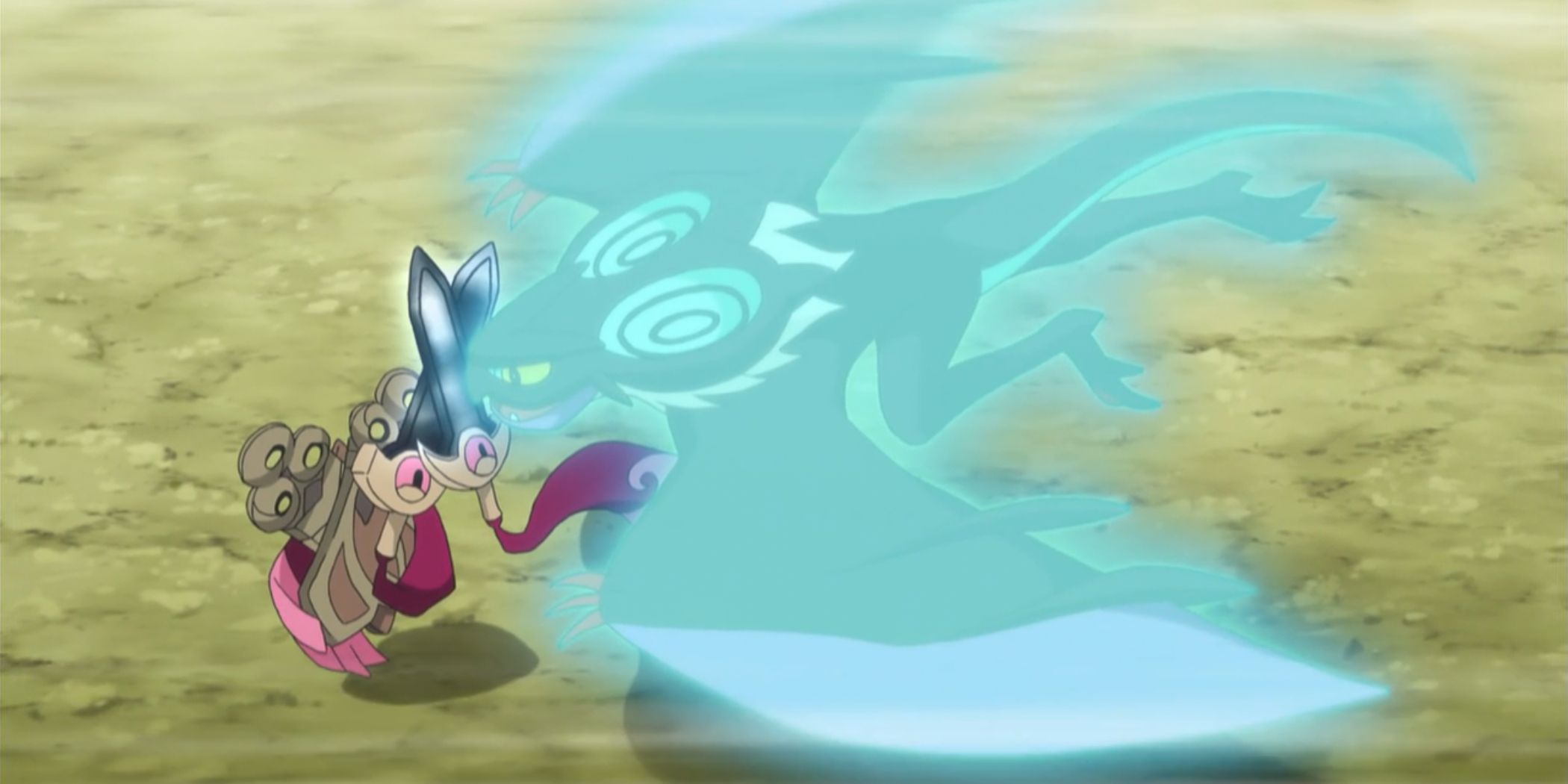 Ash Noivern Pokemon XY Anime Doublade Flying Type Physical Attack Move