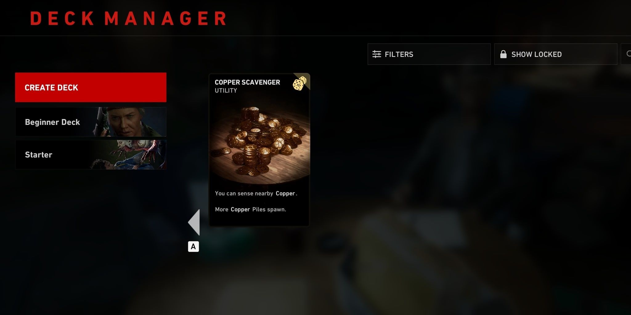Copper Scavenger card in Back 4 Blood