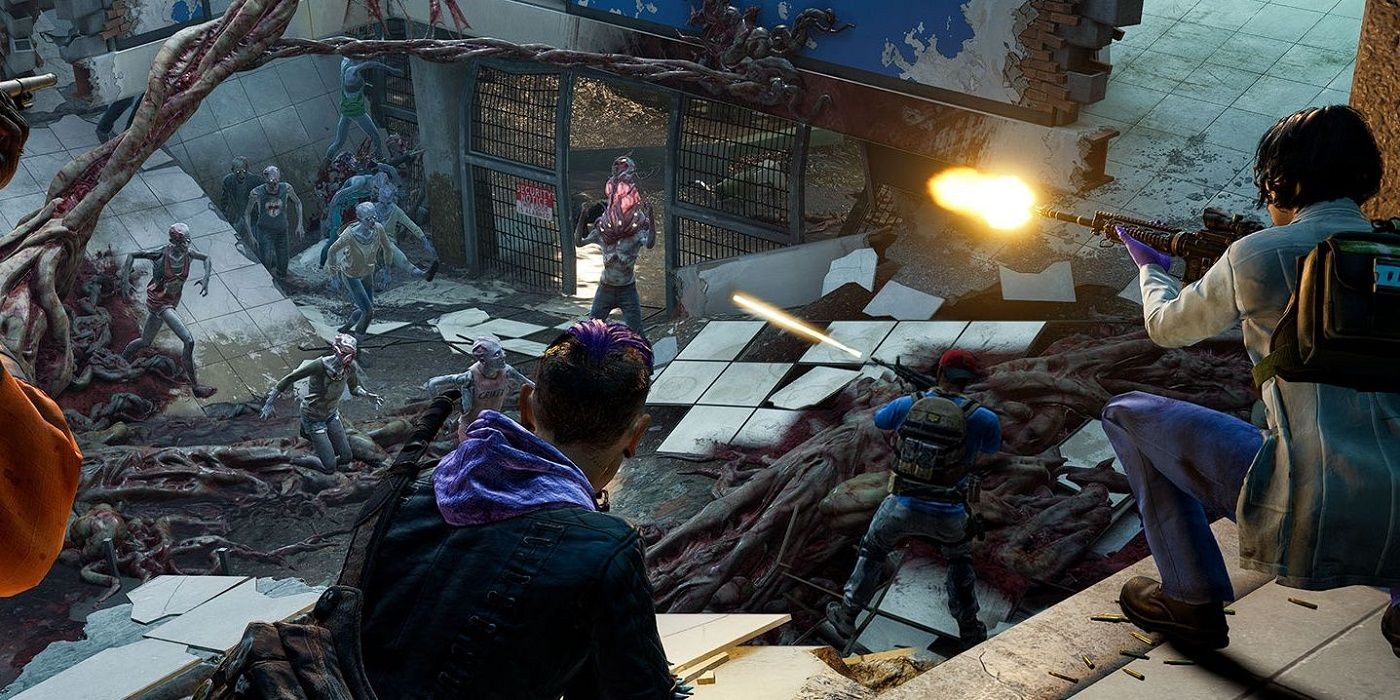 The Cleaners work together to fight off hordes of the Ridden Back 4 Blood