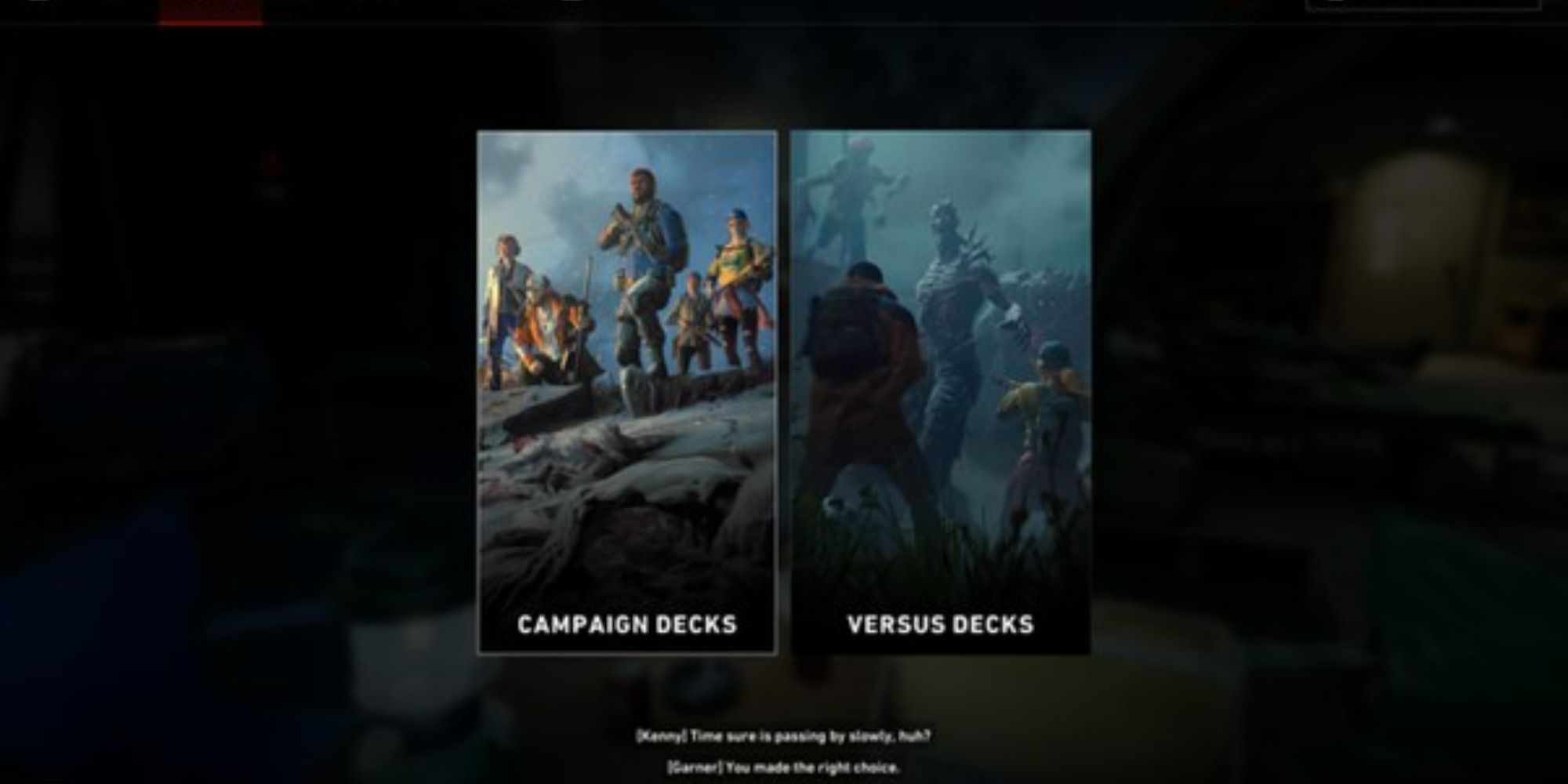 Back 4 Blood Pre Made Deck menu
