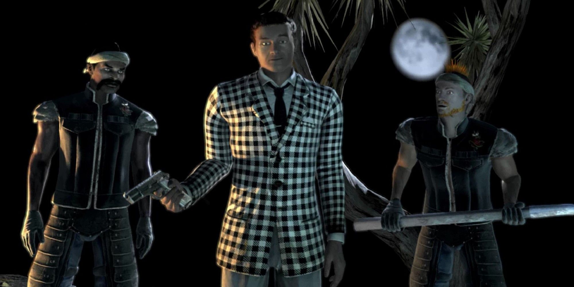 Benny Holding His Gun With Great Khans Behind Him